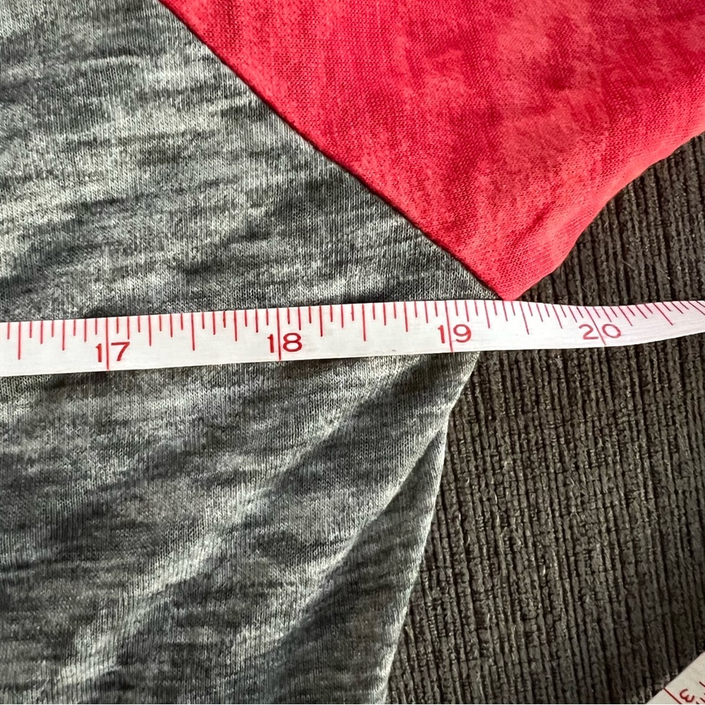 NWT ALTERNATIVE APPAREL 3/4 Sleeve grey & Red USA Heather Burnout Tee Size M - Picture 9 of 12